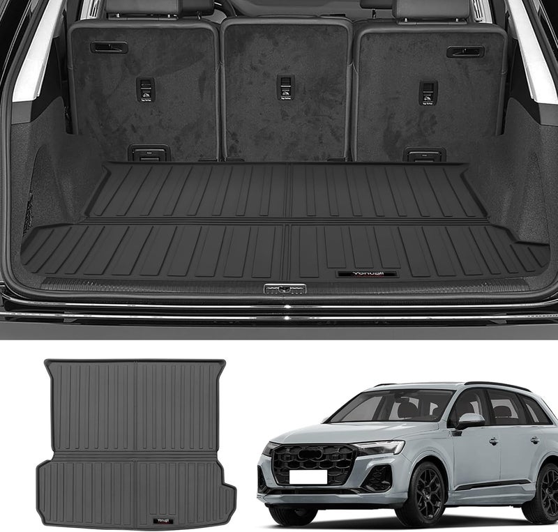 Yonugli Custom for 2017-2025 Audi Q7 SQ7 Cargo Mats Trunk Liner All Weather TPE Protection Mat Accessories (for 2017-2025 Audi Q7/SQ7) - Image 2